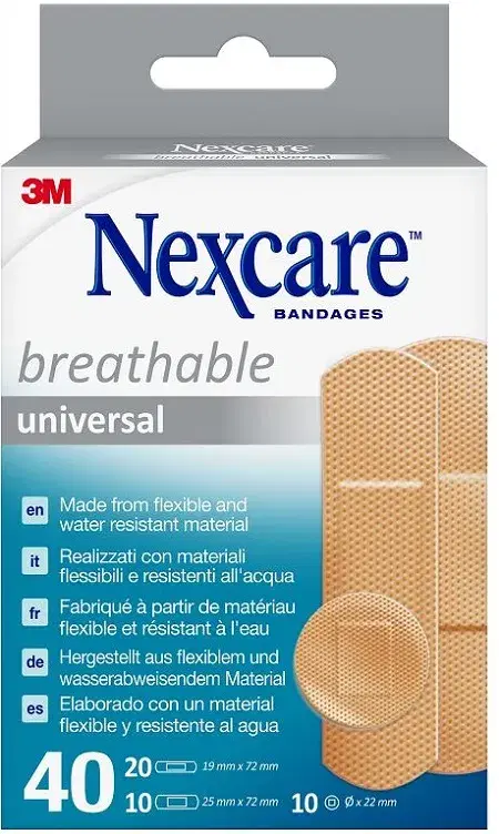 3m Nexcare Universal Cerotti Universal Breathable Assortiti 40 Pezzi