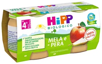 Hipp Omogeneizzato Mela/Pera 2x80g 4Mesi+