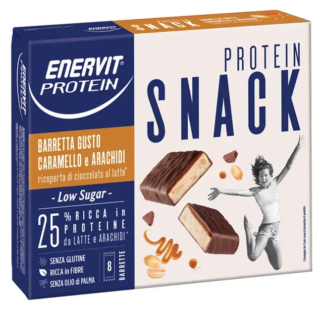 Enervit Protein Snack Gusto Caramello 8 Barrette Proteiche