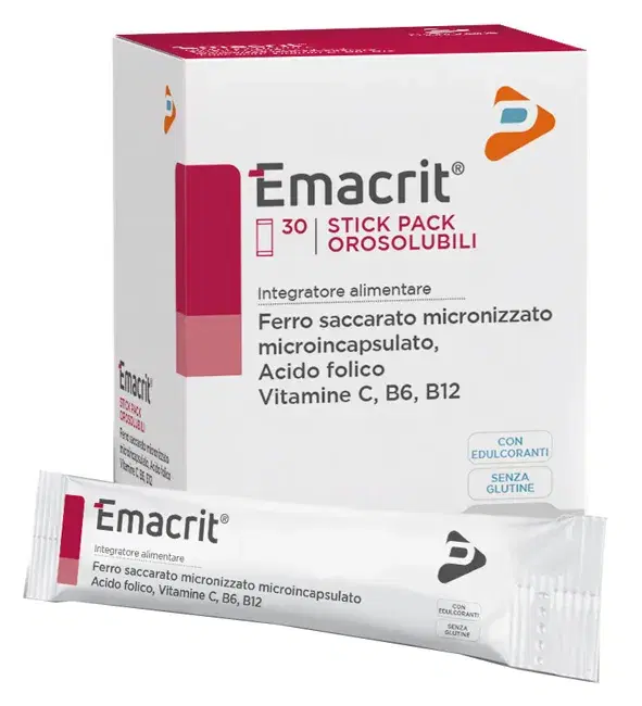 Emacrit Integratore Ferro 30 Stick Orosolubili