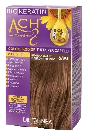 Biokeratin ACH 8 Kit Tinta Per Capelli 6/MF Biondo Scuro Marrone Freddo