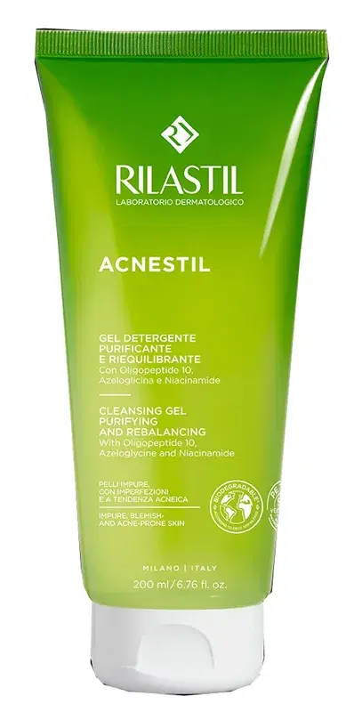 Rilastil Acnestil Gel Detergente Viso per Pelle Grassa e Impura 200 ml