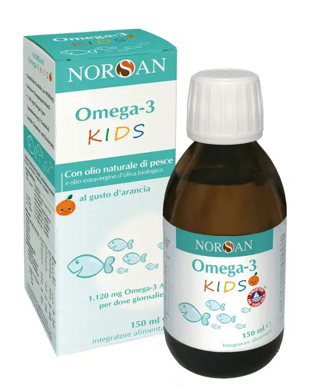 Norsan Omega-3 Kids Integratore Olio di Fegato di Merluzzo Per Bambini 150 ml