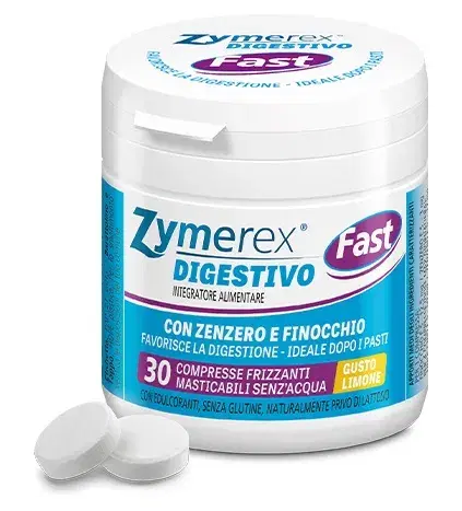 Zymerex Fast Integratore per la Digestione 30 Compresse Masticabili