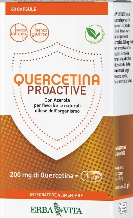 Erba Vita Quercetina Proactive Integratore per le Difese Immunitarie 60 Capsule