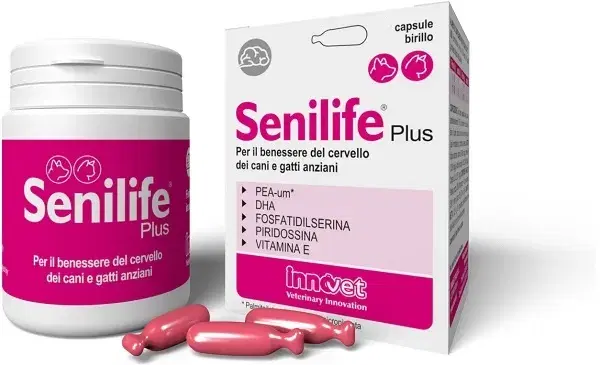 Senilife Plus per il Benessere Mentale di Cani e Gatti Anziani 60 capsule