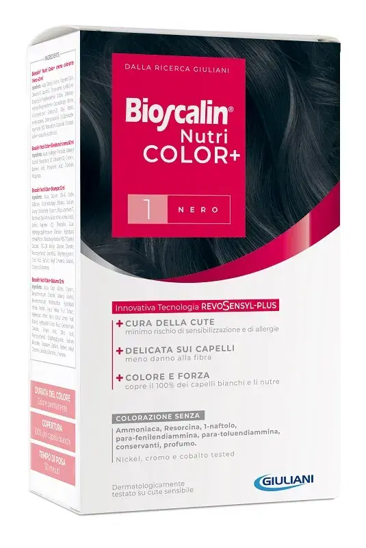 Bioscalin Nutricolor Plus Colorazione Permanente Tintura n. 1 Nero