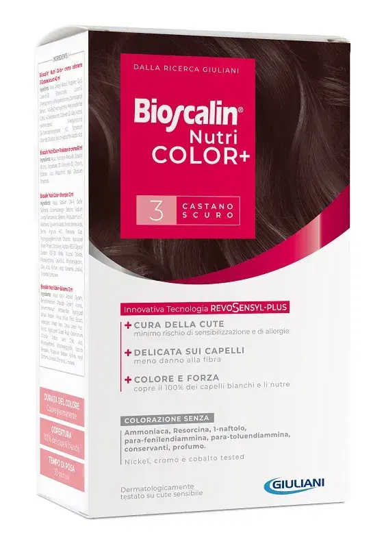 Bioscalin Nutricolor Plus Colorazione Permanente Tintura n. 3 Castano Scuro