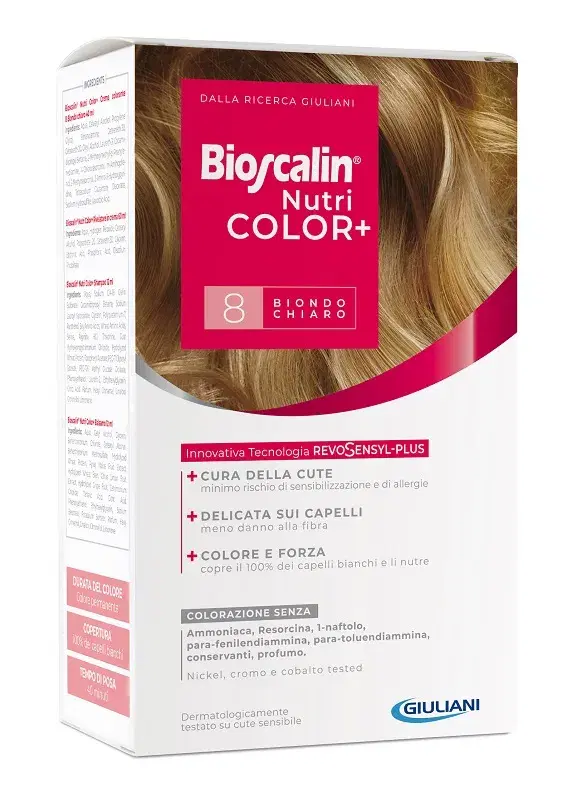 Bioscalin Nutricolor Plus Colorazione Permanente Tintura n.8 Biondo Chiaro