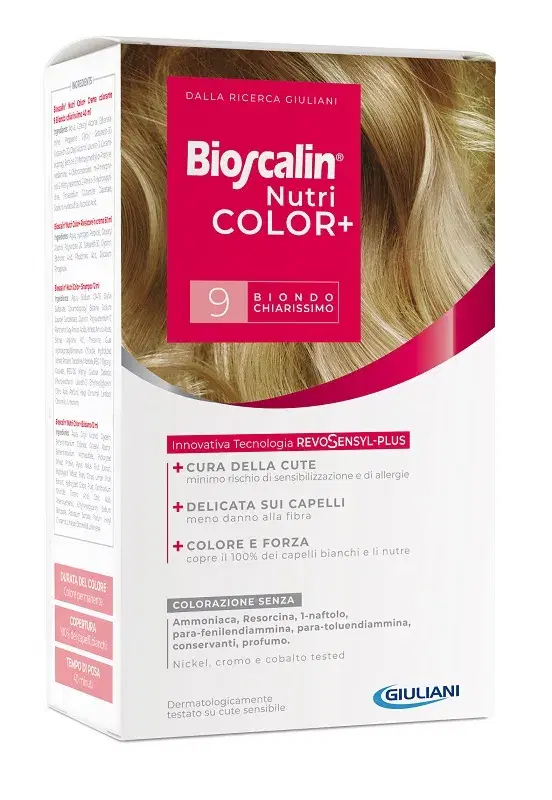 Bioscalin Nutricolor Plus Colorazione Permanente Tintura n.9 Biondo Chiarissimo