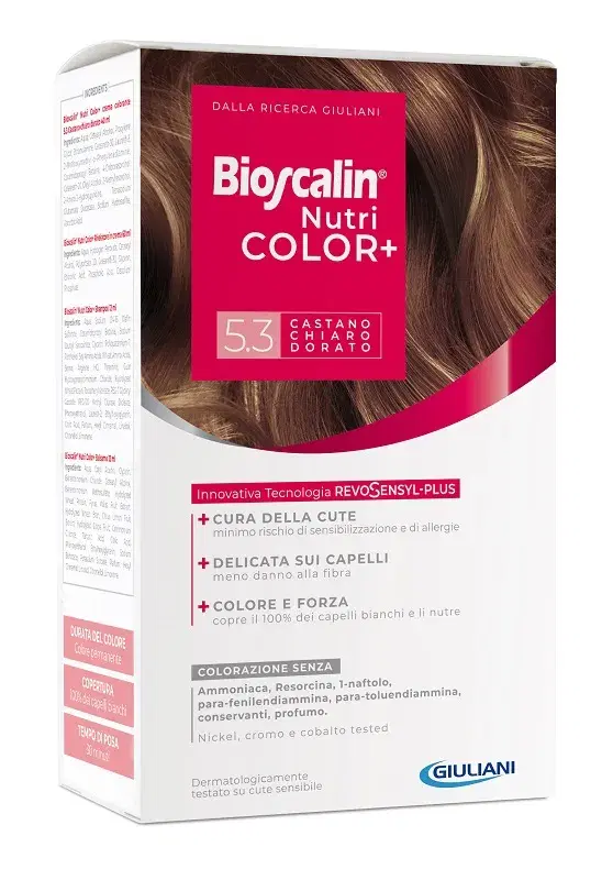 Bioscalin Nutricolor Plus Colorazione Permanente Tintura 5,3 Castano Chiaro Dora