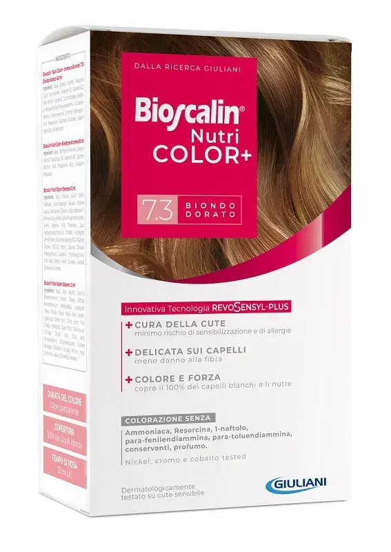 Bioscalin Nutricolor Plus Colorazione Permanente Tintura n.7,3 Biondo Dorato