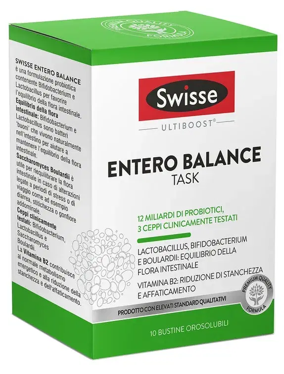 Swisse Entero Balance Task Integratore Probiotici 10 Bustine