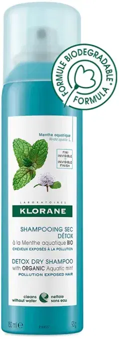Klorane Shampoo Secco Detox alla Menta Acquatica 150 ml