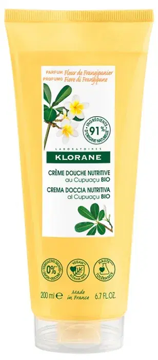 Klorane Crema Doccia Fiore di Frangipane per Pelli Secche e Molto Secche 200 ml