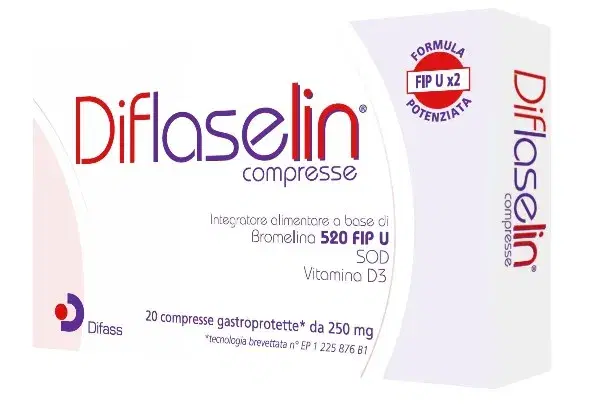 Diflaselin Integratore Drenante Con Bromelina 20 Compresse Gastroprotette