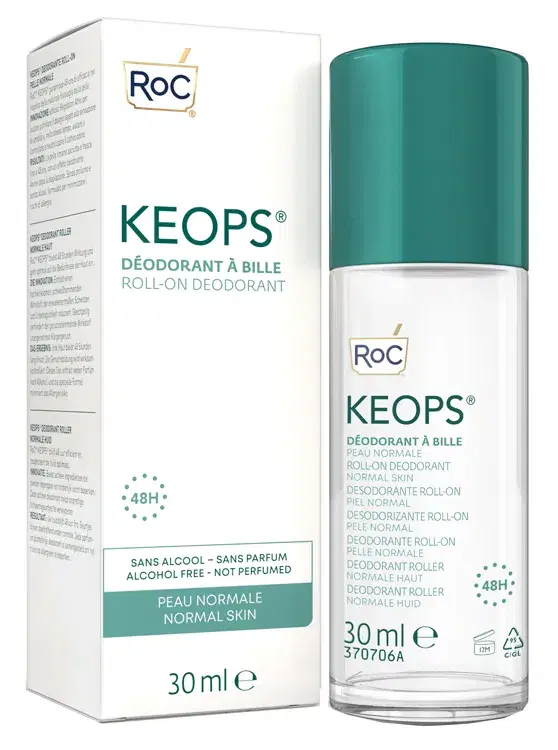Roc Keops Deodorante Roll-on 48h per Pelle Normale 30 ml