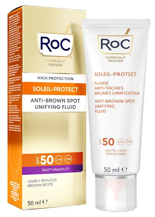 Roc Fluido Solare Viso Uniformante Anti Macchie SPF50+ 50 ml