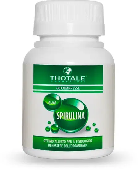 Thotale Integratore di Spirulina, 60 Compresse