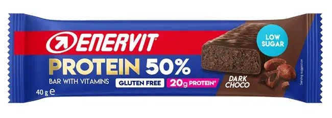 Enervit Sport Prot50 Dark Barrette Proteiche al Cacao 40 Grammi