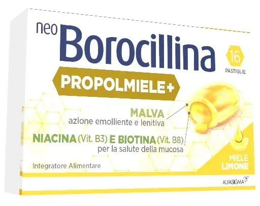 Neoborocillina Propolmiele + Miele/Limone 16 Pastiglie