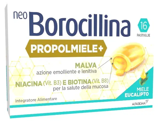 Neoborocillina Propolmiele + Miele/Eucalipto 16 Pastiglie