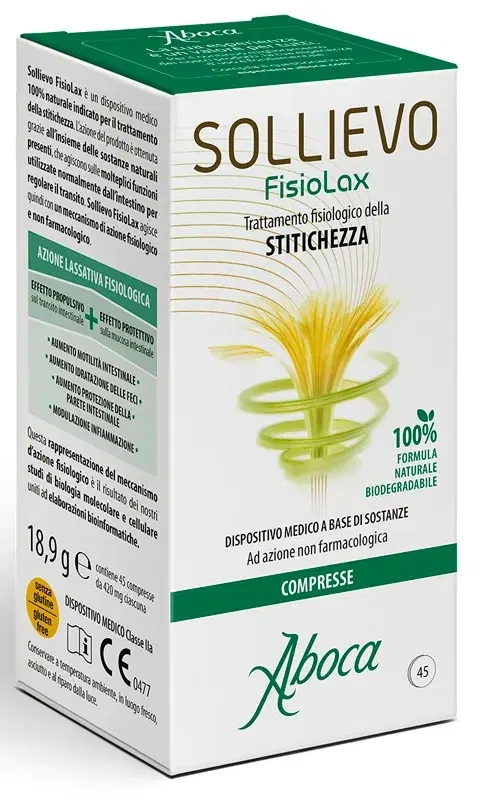 Aboca Sollievo Fisiolax Integratore per la Stitichezza 45 Compresse
