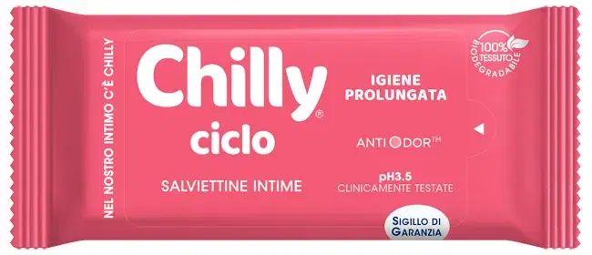 Chilly Salviette Ciclo Igiene Prolungata Anti-Odor 12 Pezzi