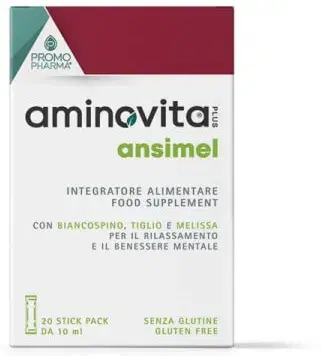 Aminovita Plus Ansimel Integratore Rilassamento E Benessere Mentale 20 Stick