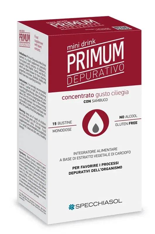 Specchiasol Primum Integratore Depurativo Ciliegia e Sambuco 15 bustine