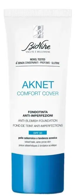 Bionike Aknet Comfort Cover Fondotinta Anti-Imperfezioni n.104 Biscuit 30 ml