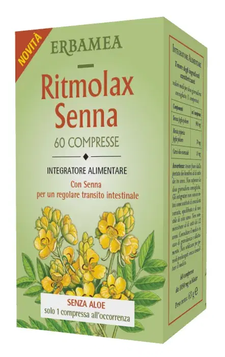 Erbamea Ritmolax Senna Integratore per il Transito Intestinale 60 Compresse