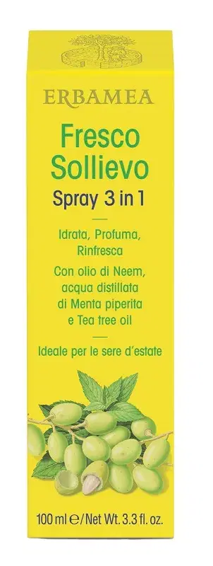 Erbamea Fresco Sollievo Spray 3 in 1 Idrata Profuma Rinfresca 100 ml