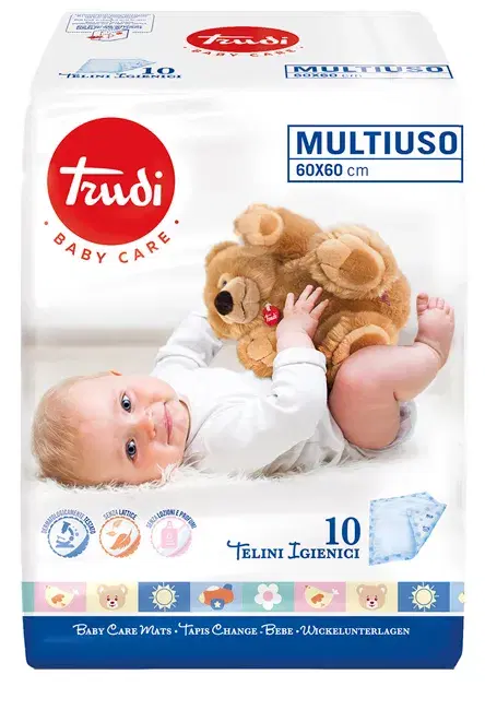 Trudi Baby Care Telini Multiuso 60x60cm 10 Pezzi