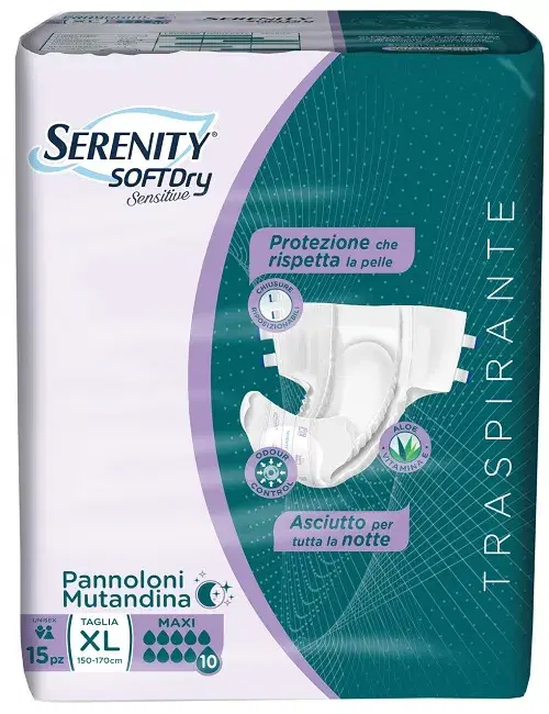 Serenity Pannolini Mutandina Softdry Maxi XL 15 Pezzi