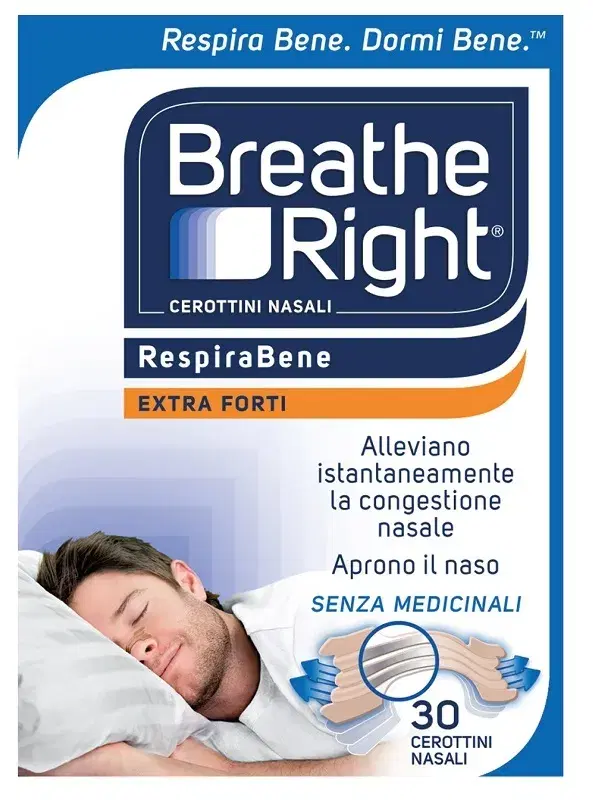 Breathe Right Cerotti Nasali Extra Forti 30 pezzi