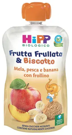 Hipp Frutta Frullata Mela Pesca Banana Frollino 90ml 6 Mesi+