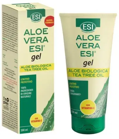 Esi Aloe Vera Esi Gel Vitamina E Tea Tree Oil per Pelle Secca e Irritata 200 ml