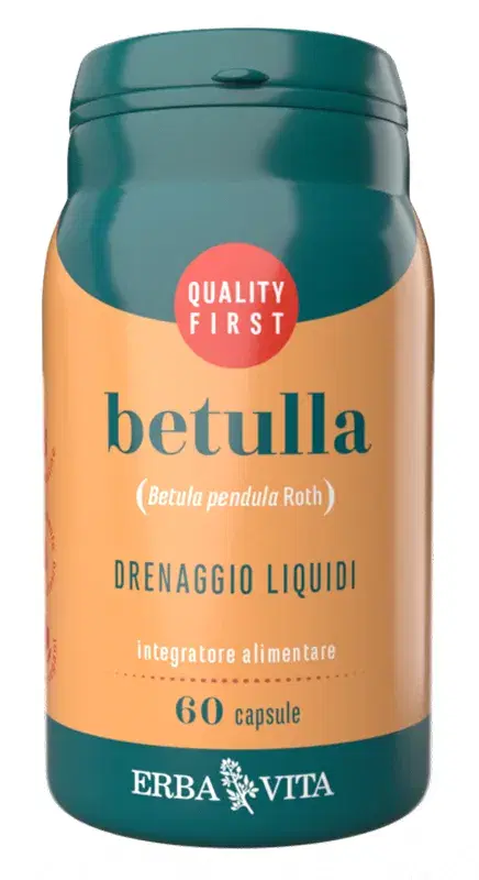 Erba Vita Betulla Integratore Drenante per le Vie Urinarie 60 Capsule