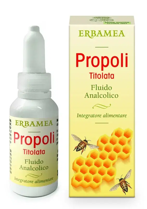 Erbamea Propoli Titolata Fluido Analcolico Integratore Alimentare 30 ml