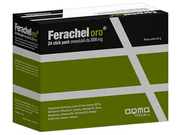 Ferachel Oro Integratore Multivitaminico A Base Di Ferro 24 Stick Orosolubili