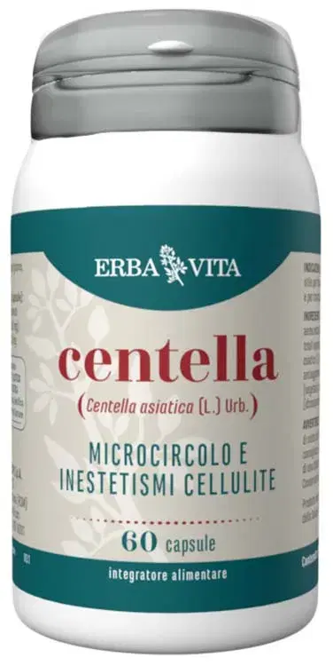 Erba Vita Centella Integratore per il Microcircolo e Anticellulite 60 Capsule