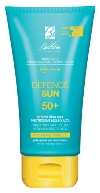 Bionike Defence Sun SPF50+ Crema Mat Protezione Molto Alta per Pelle Grassa 50ml