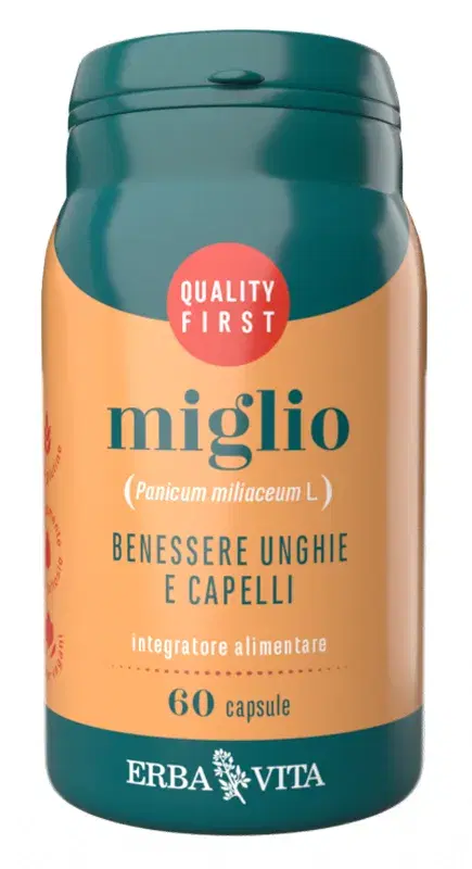 Erba Vita Miglio Integratore per il Benessere di Unghie e Capelli 60 Capsule