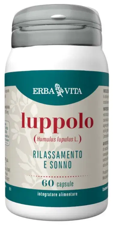 Erba Vita Luppolo Integratore Alimentare Rilassante per il Sonno 60 Capsule