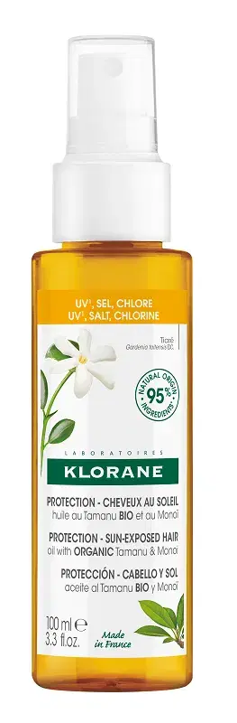 Klorane Les Polysianes Olio Bio Protettivo per Capelli al Sole 100 ml