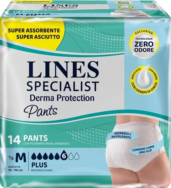 Lines Special Dermopants Pannolini a Mutandina M 14 Pezzi