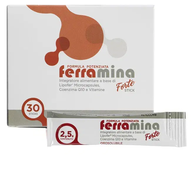 Ferramina Forte Integratore di Ferro per Prevenire Anemia 30 Stick