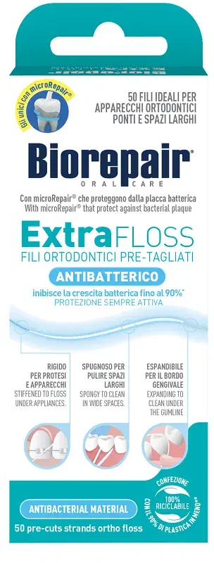 Biorepair Filo Interdentale Extra Floss 50 Pezzi