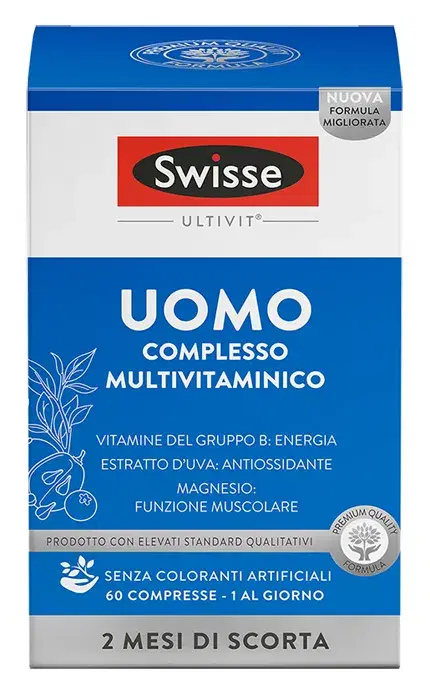 Swisse Uomo Complesso Multivitaminico Integratore Alimentare 60 Compresse